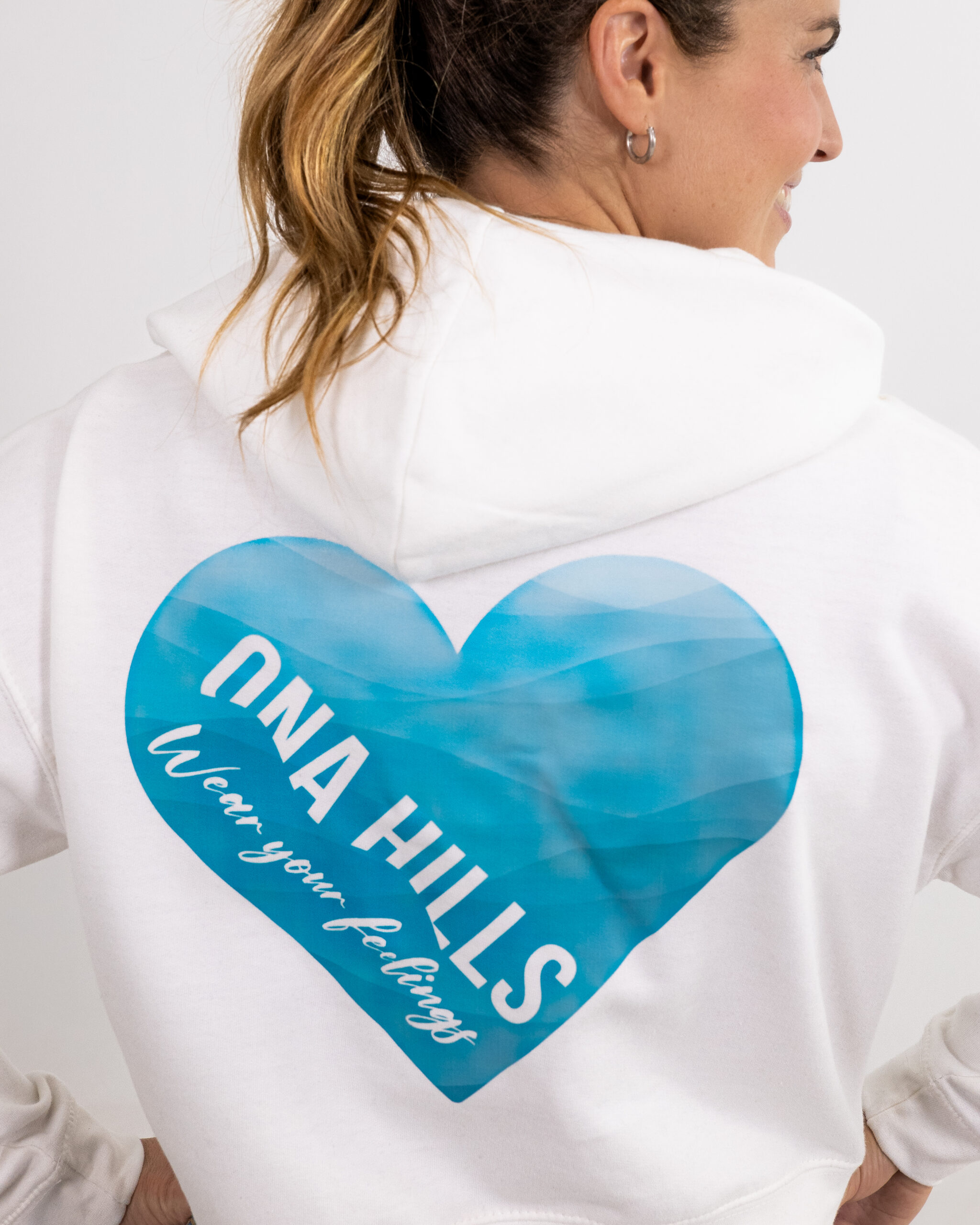 Hoodie Crop Wear Your Feelings Mujer White 2 scaled