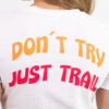 Camiseta Crop Just Trail Mujer White 3 scaled