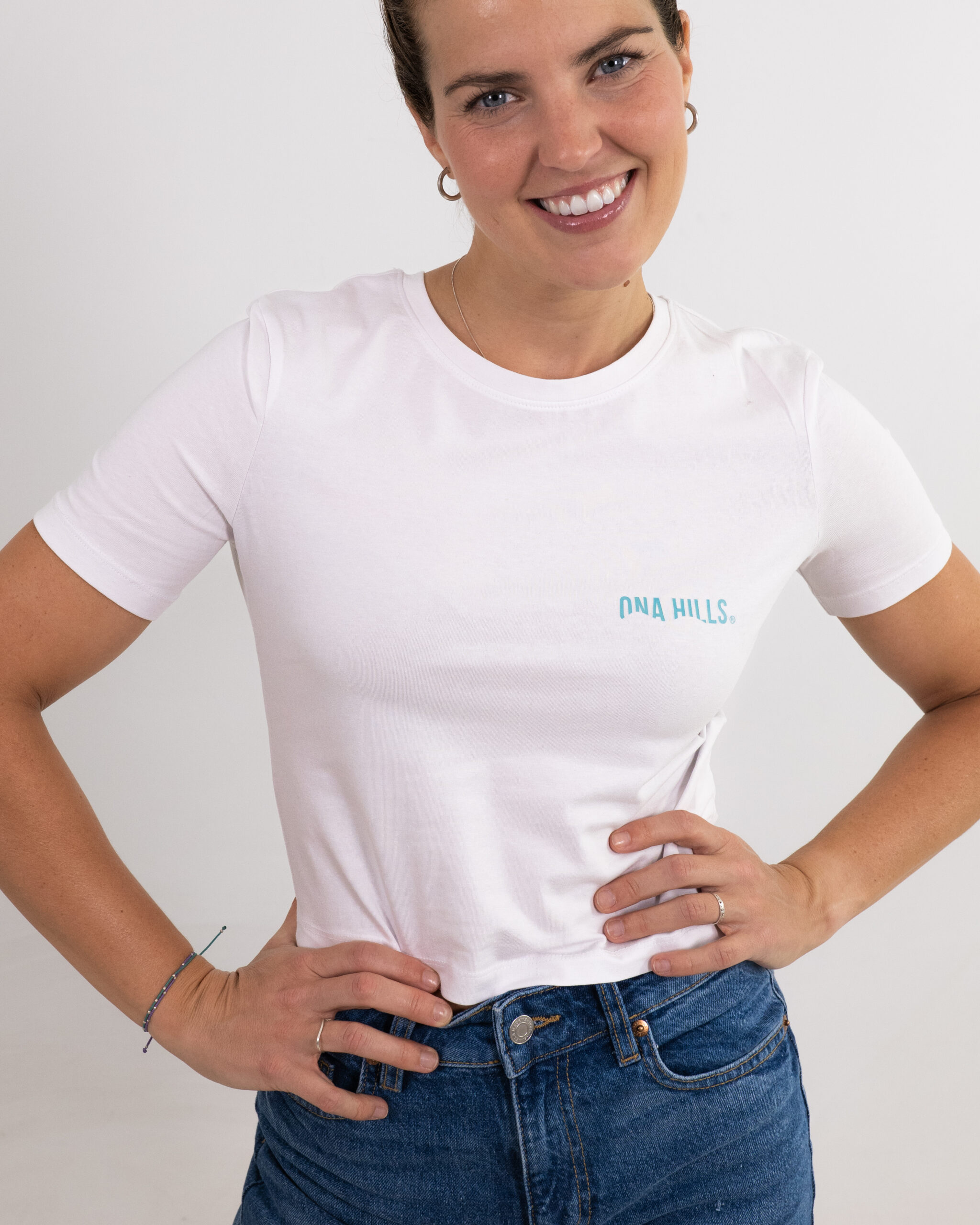 Camiseta Crop Watersand Mujer White 1 scaled