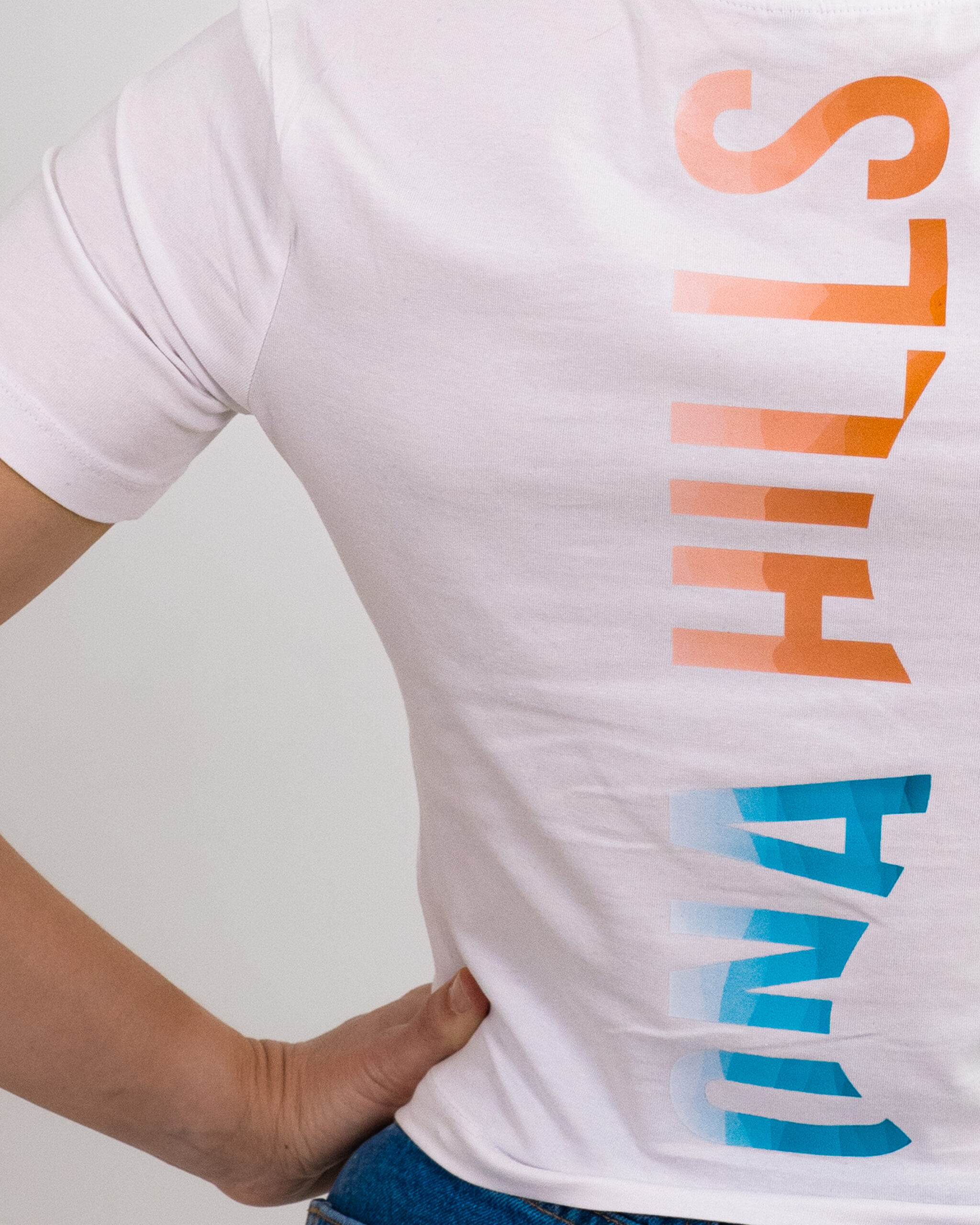 Camiseta Crop Watersand Mujer White 3 scaled