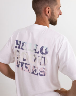Oversize Hello Good Vibes Men's T-Shirt