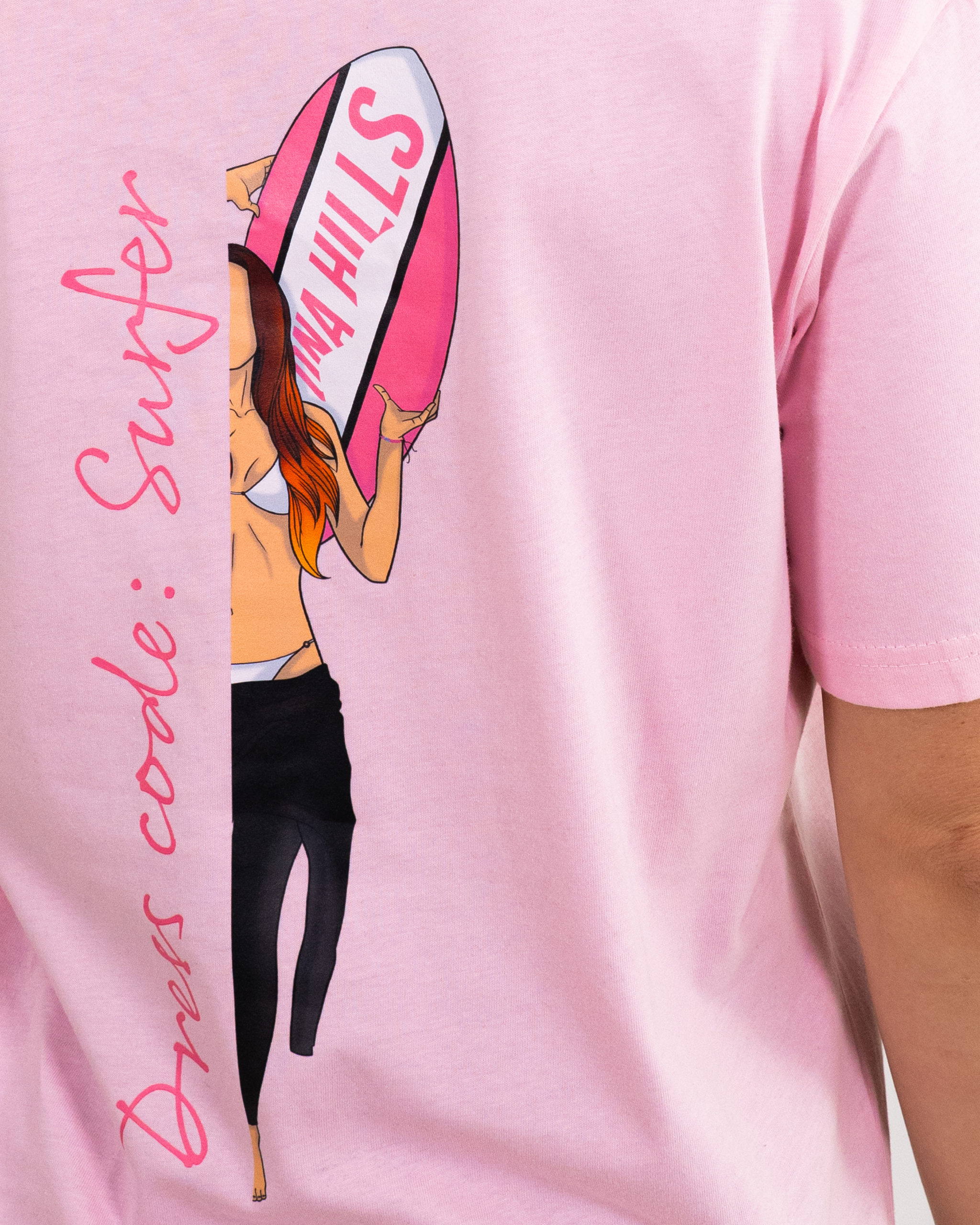 Camiseta Regular Dress Code Surf Mujer Pink 3 scaled