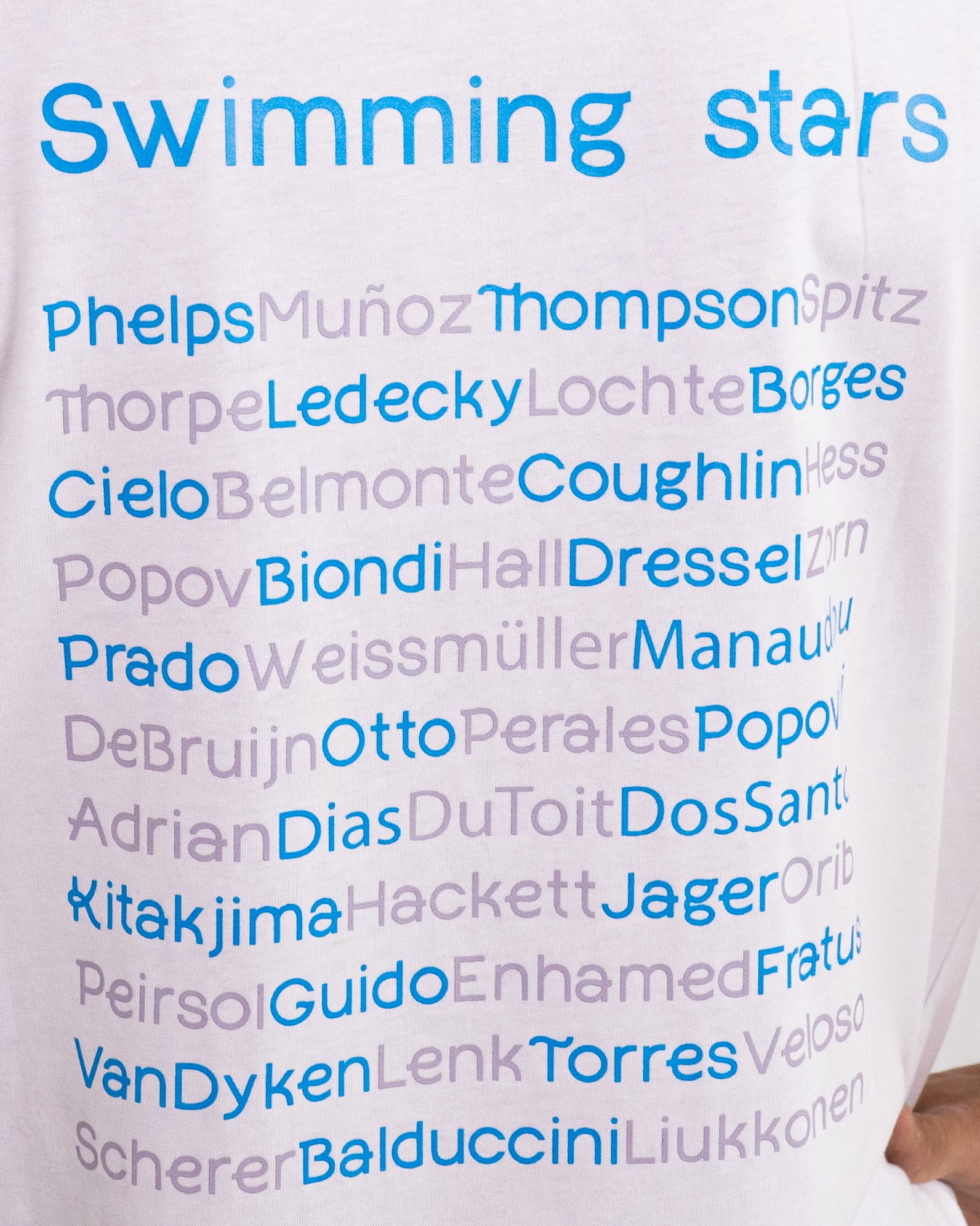 Camiseta Regular Swim Stars Hombre White 3