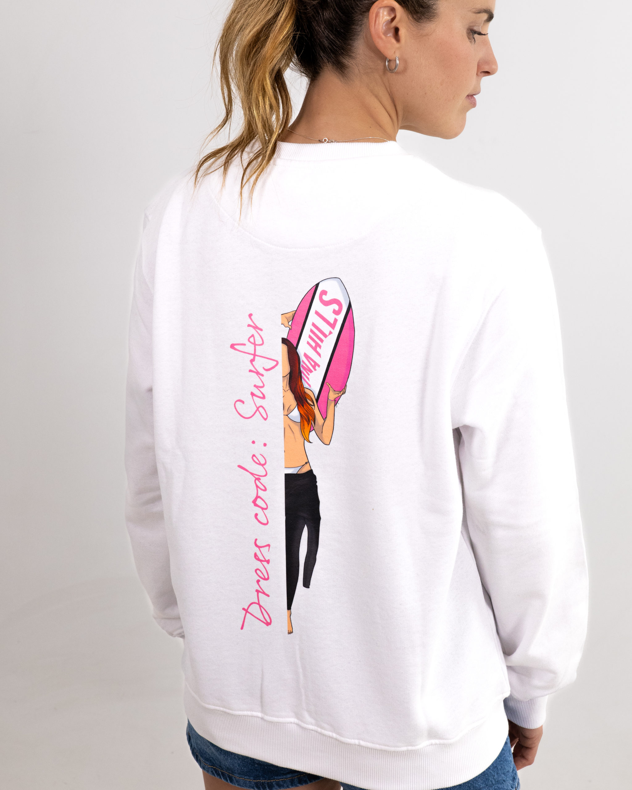 Crewneck Regular Dress Code Surf Mujer White 2 scaled