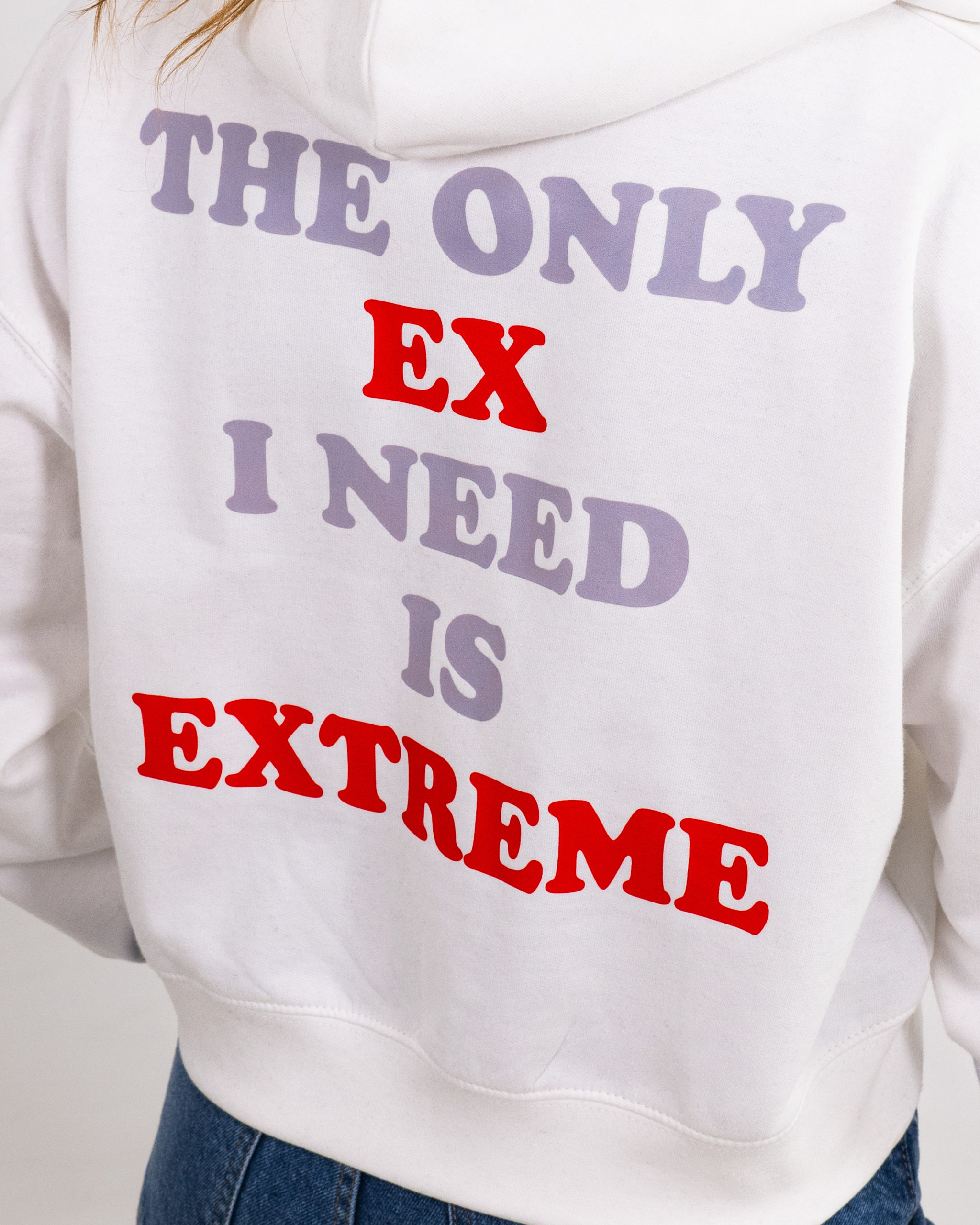 Hoodie Crop The Only Ex Mujer White 3 scaled